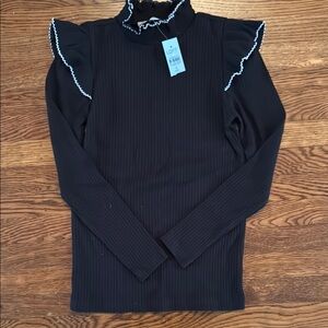 LOFT Long Sleeve Ribbed Shirt with Classic Fit